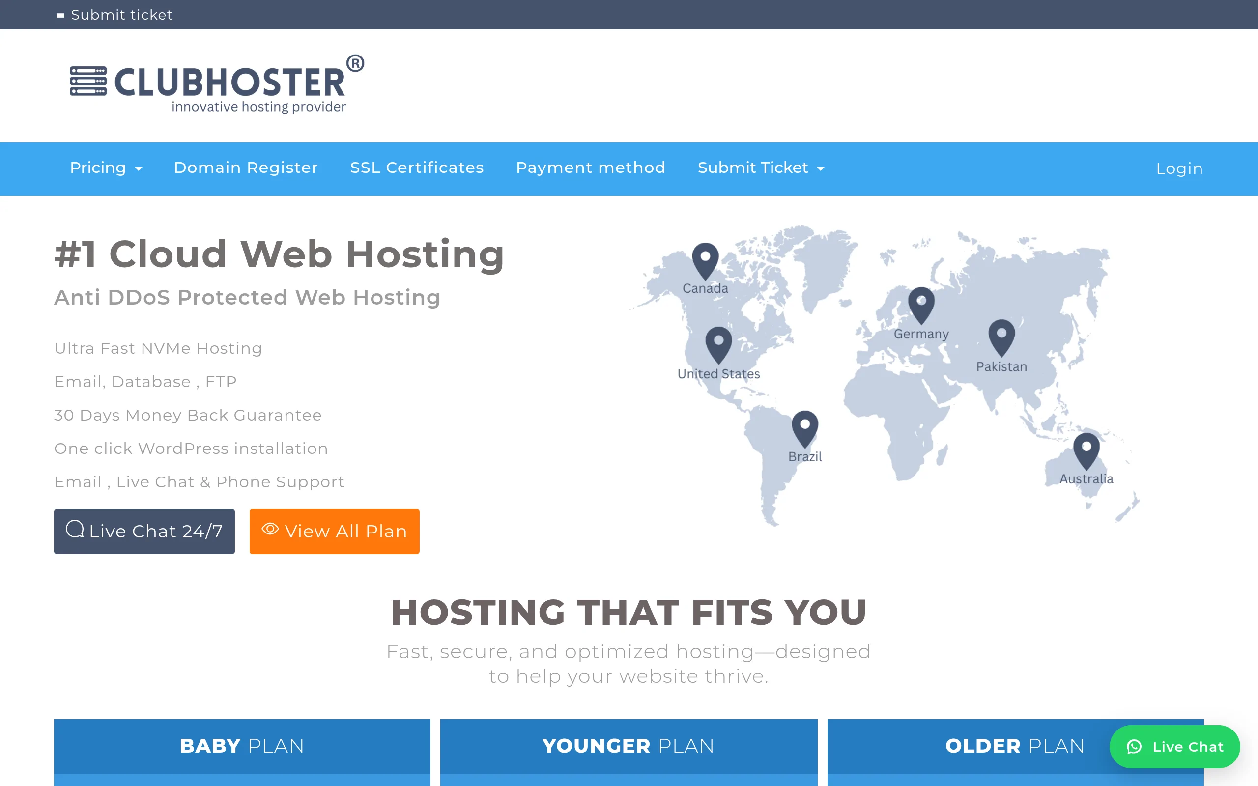 ClubHoster Interface