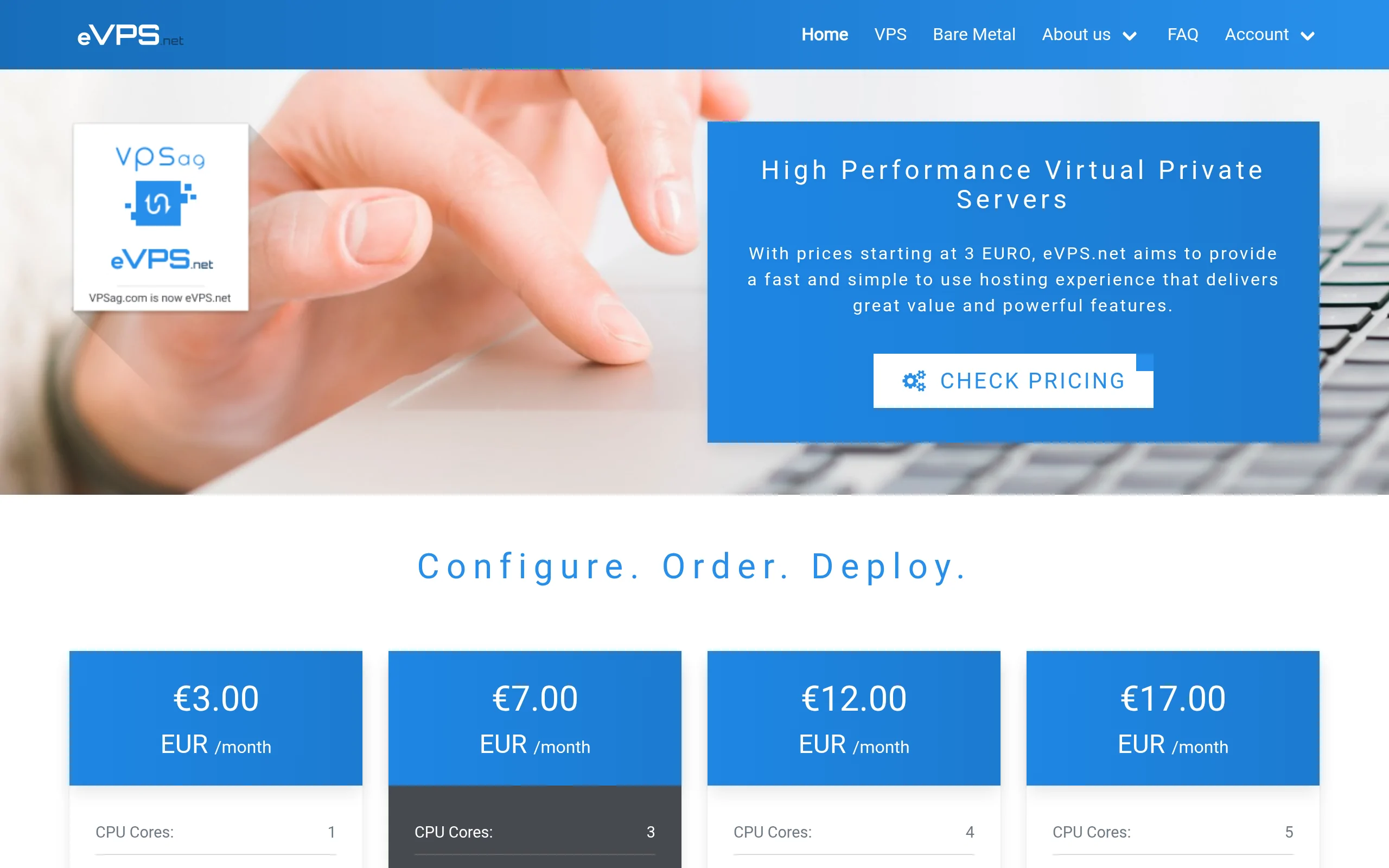 eVPS.net Interface