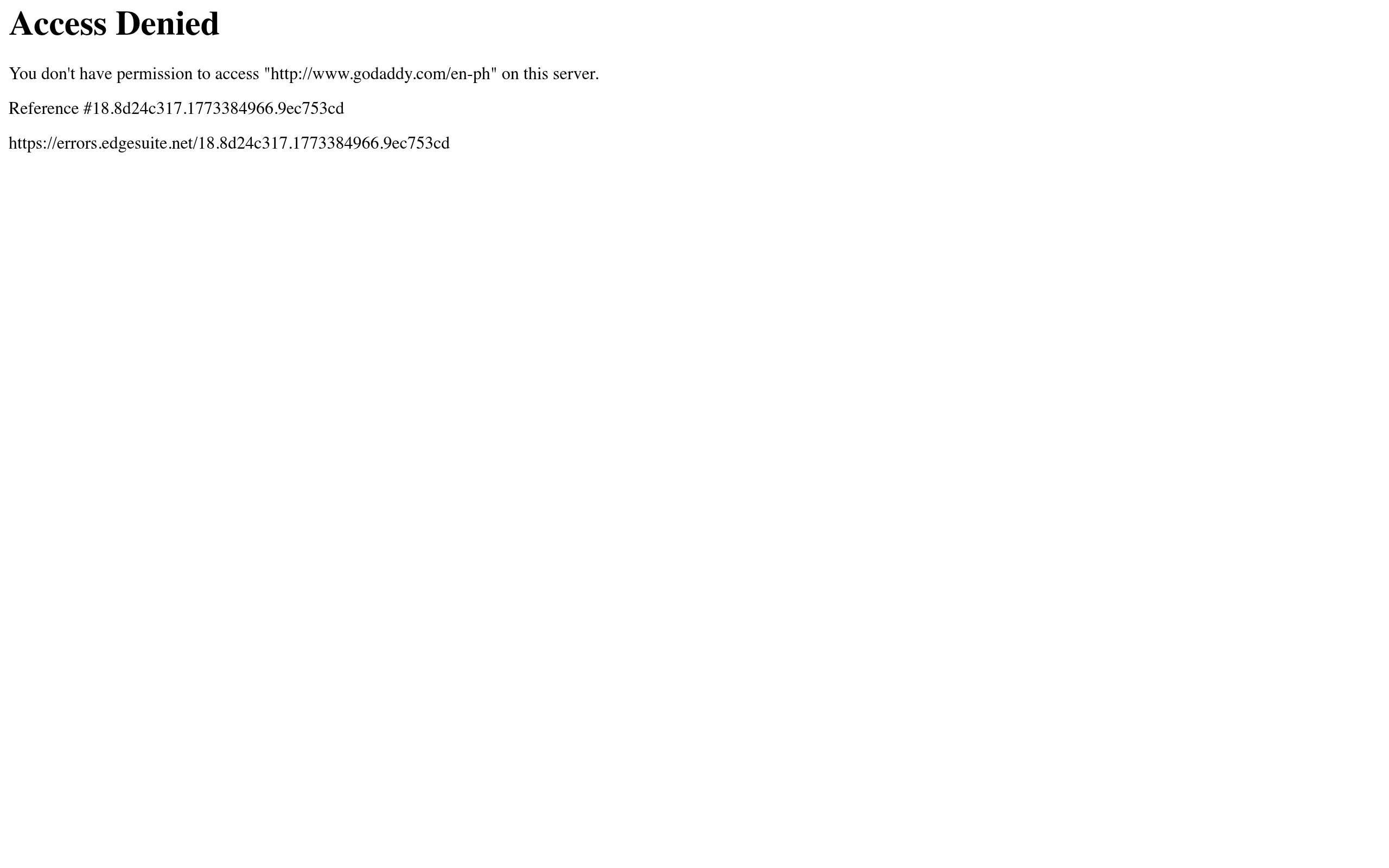 Godaddy Interface