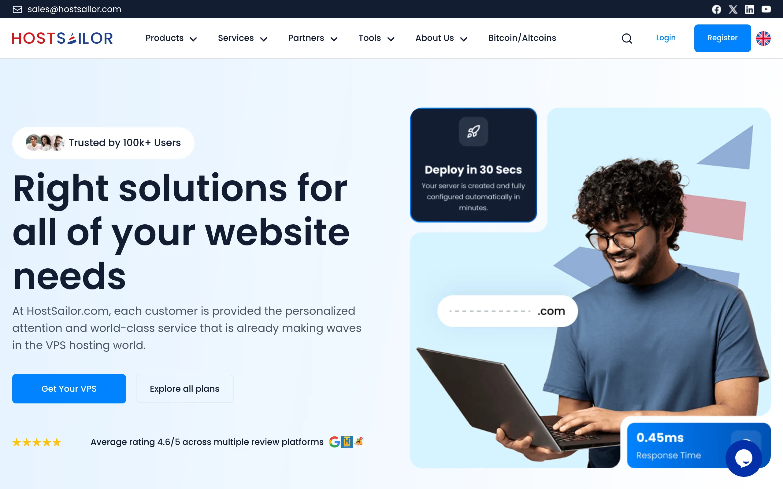 HostSailor Interface