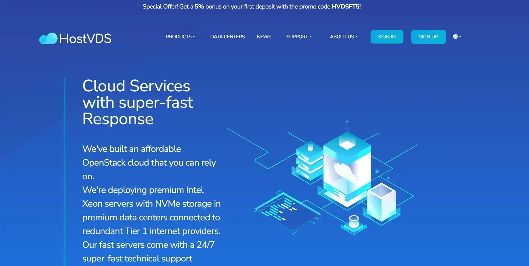 HostVDS Interface