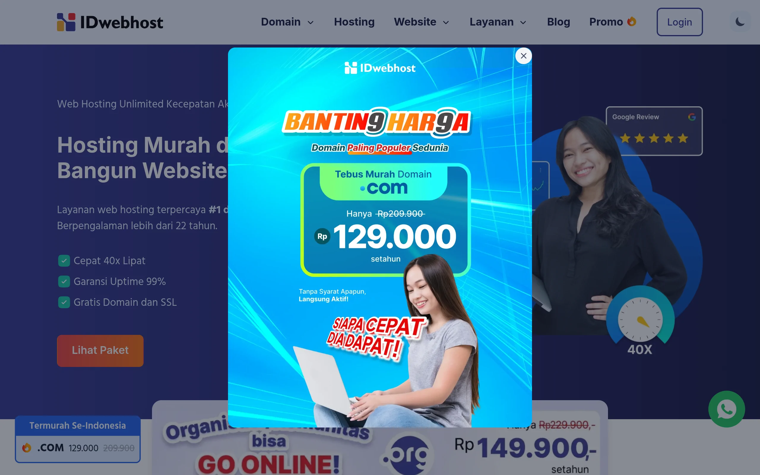 IDwebhost Interface