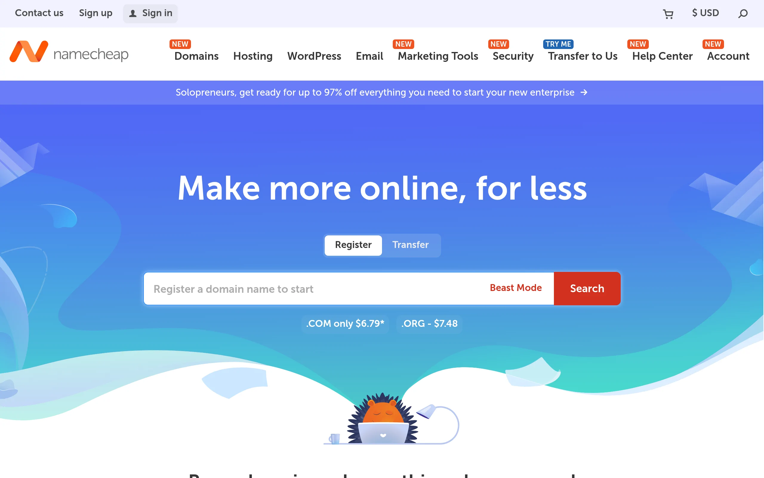 Namecheap Interface