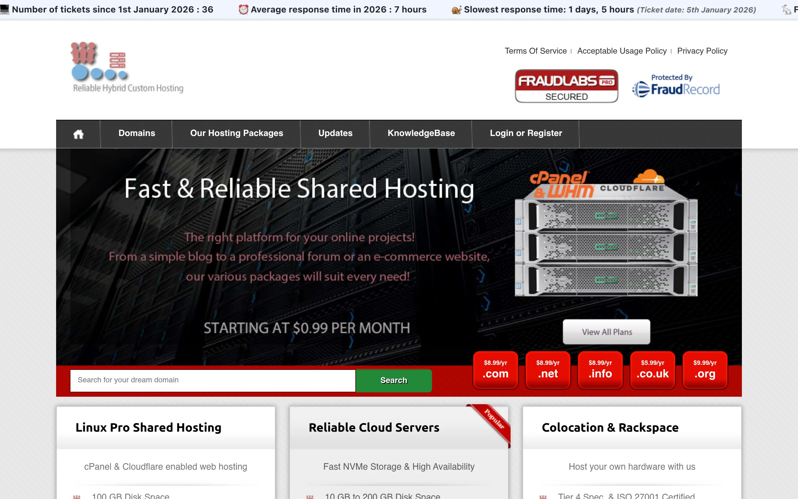 RHC Hosting Interface