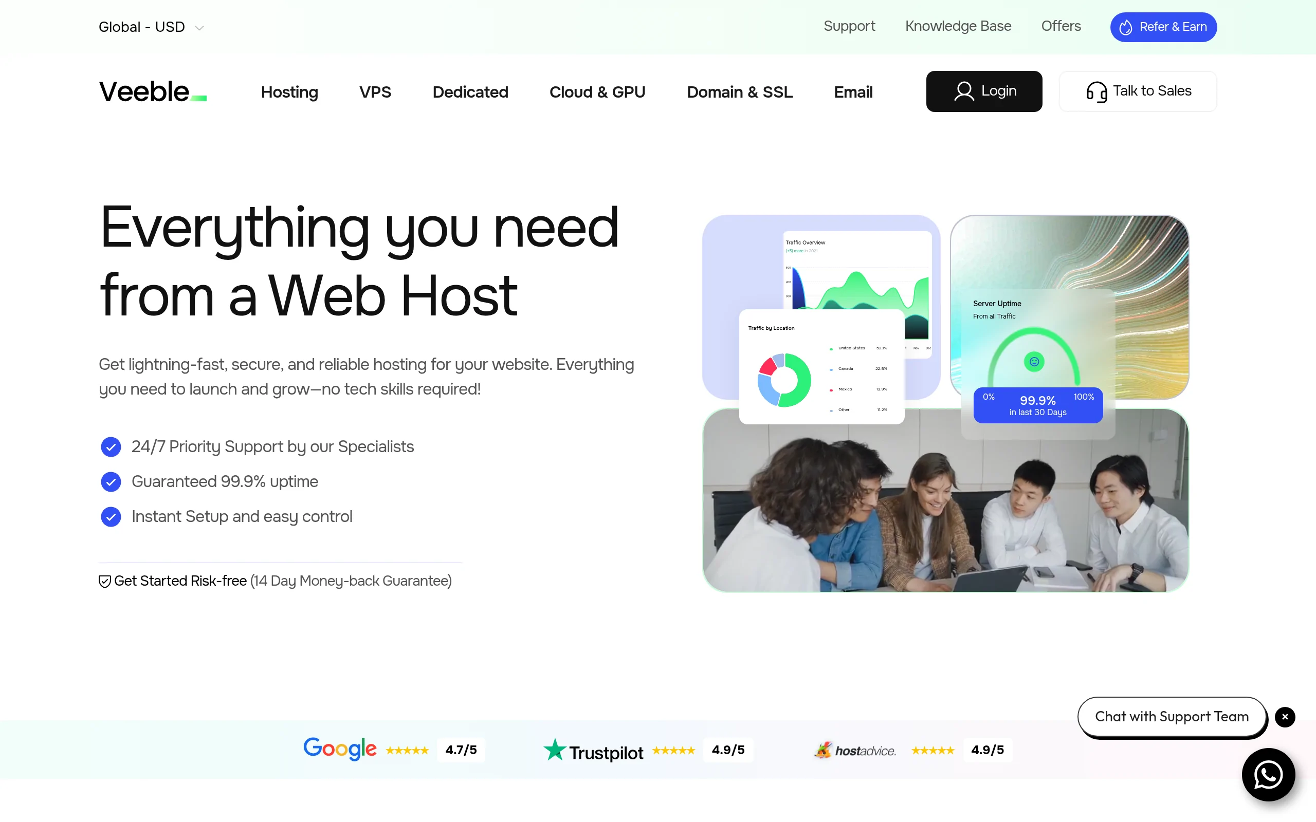 Veeble Hosting Interface